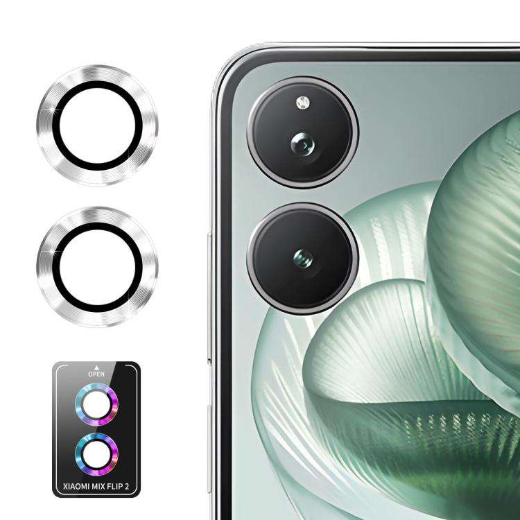 For Xiaomi Mix Flip 2 ENKAY Hat-Prince 9H Rear Camera Lens Aluminium Alloy Tempered Glass Film(Si...
