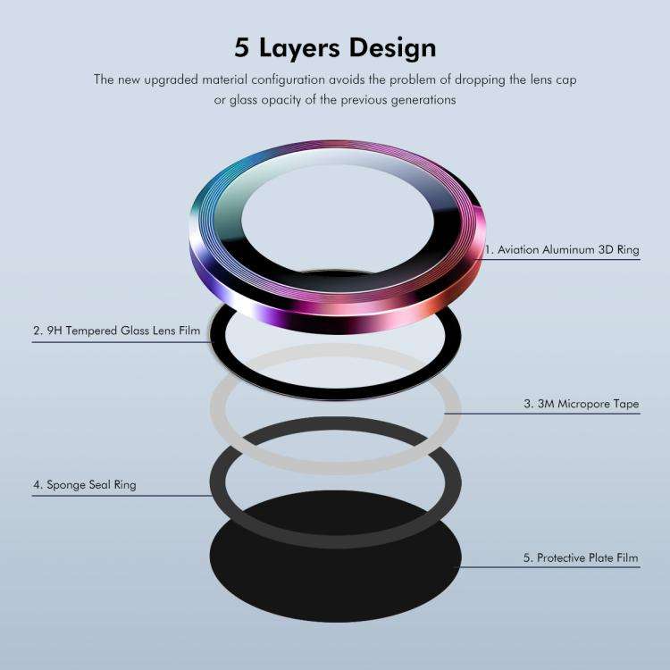 For Xiaomi Mix Flip 2 ENKAY Hat-Prince 9H Rear Camera Lens Aluminium Alloy Tempered Glass Film(Co...