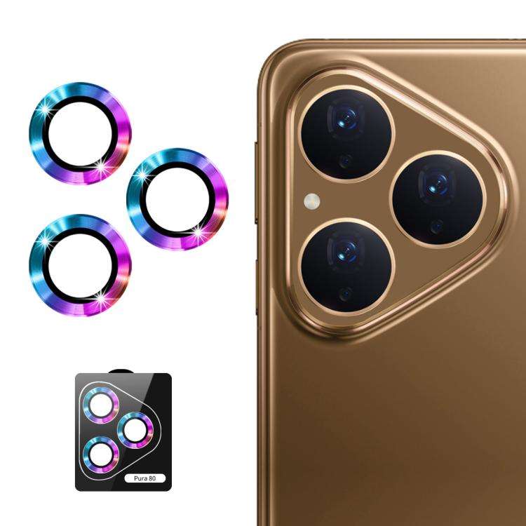 For Huawei Pura 80 5G ENKAY 9H Rear Lens Aluminium Alloy Tempered Glass Film(Colorful)