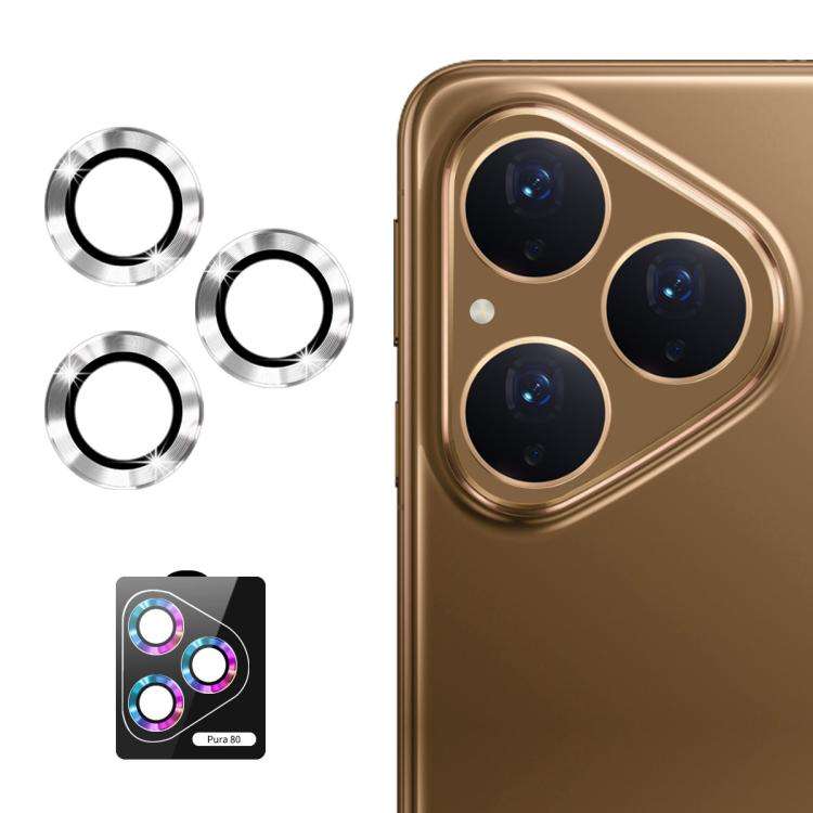 For Huawei Pura 80 5G ENKAY 9H Rear Lens Aluminium Alloy Tempered Glass Film(Silver)