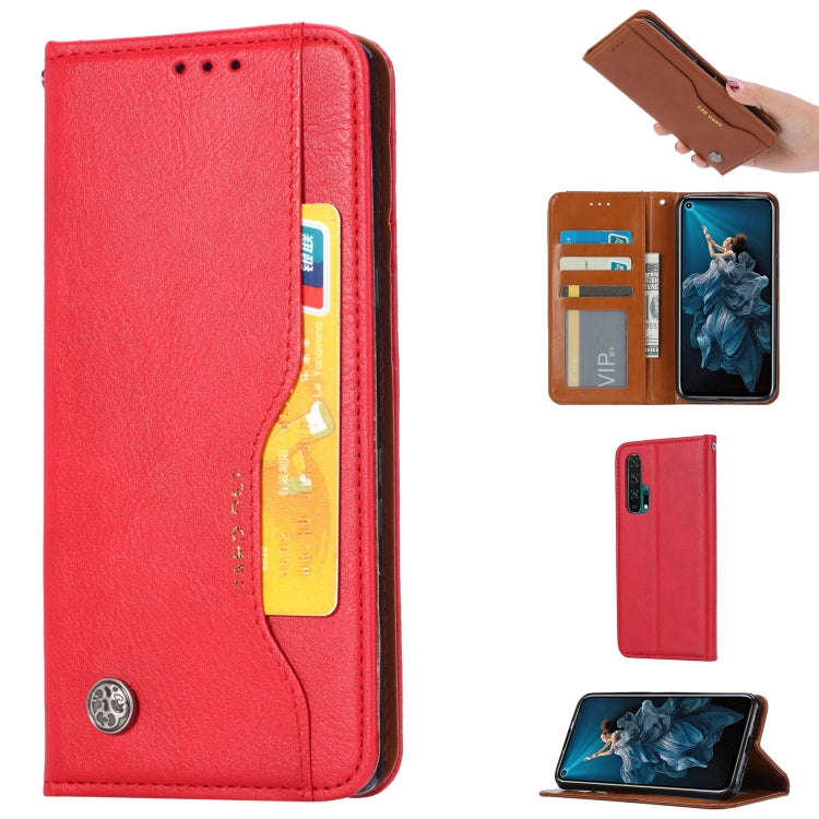 Knead Skin Texture Horizontal Flip Leather Case for Huawei Honor 20 Pro, with Photo Frame & Holde...