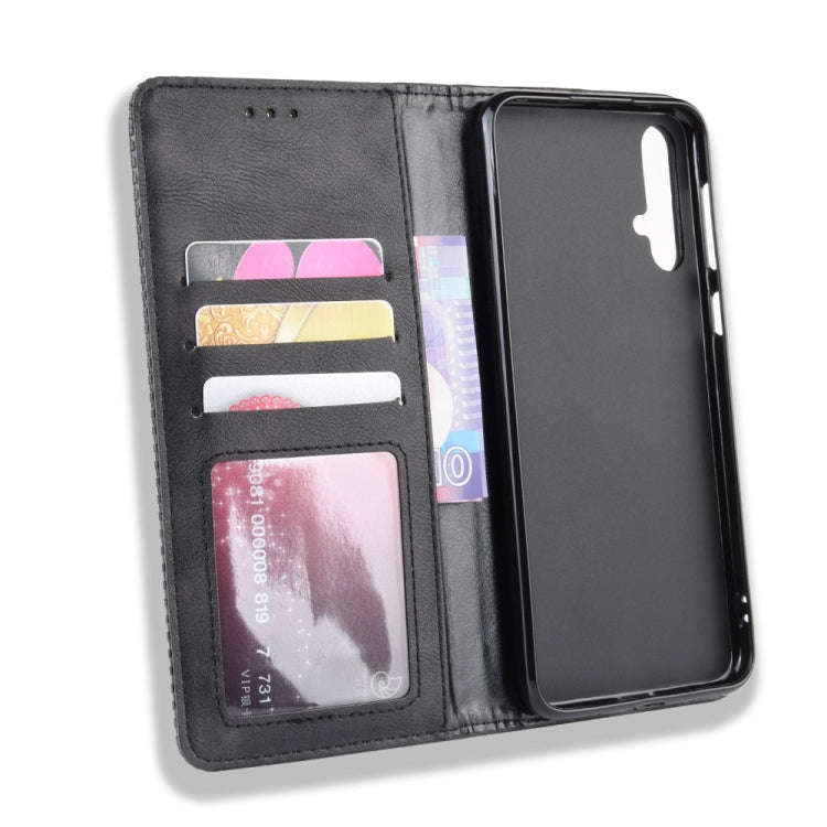 Magnetic Buckle Retro Crazy Horse Texture Horizontal Flip Leather Case for Huawei Nova 5 / Nova 5...