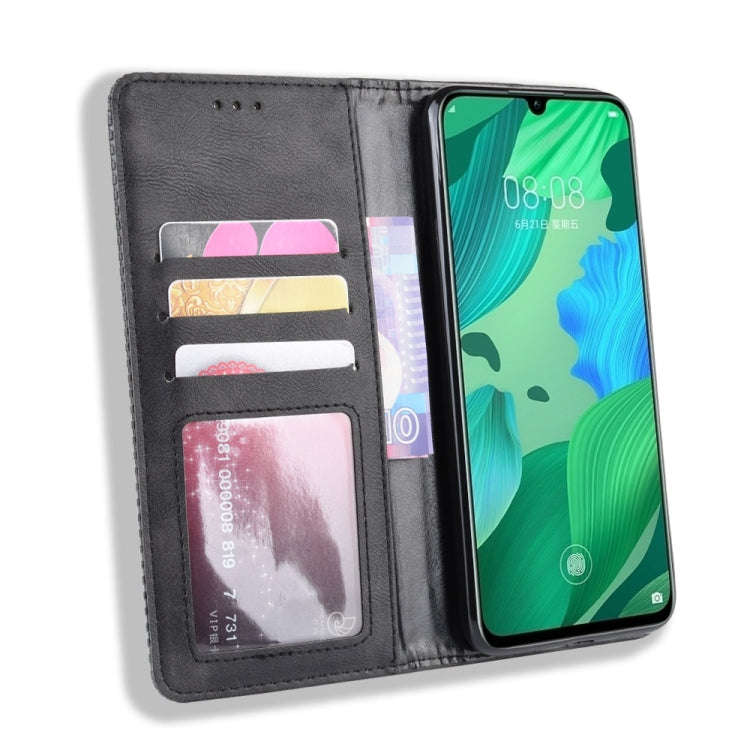 Magnetic Buckle Retro Crazy Horse Texture Horizontal Flip Leather Case for Huawei Nova 5 / Nova 5...