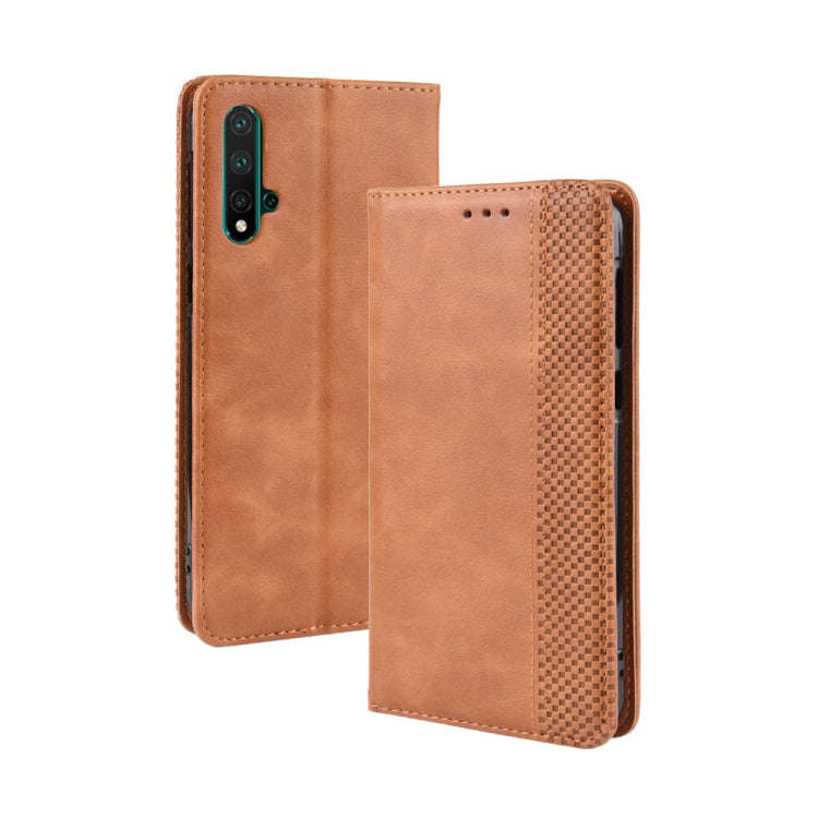Magnetic Buckle Retro Crazy Horse Texture Horizontal Flip Leather Case for Huawei Nova 5 / Nova 5...