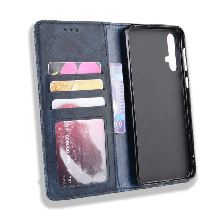 Magnetic Buckle Retro Crazy Horse Texture Horizontal Flip Leather Case for Huawei nova 5 / nova 5...