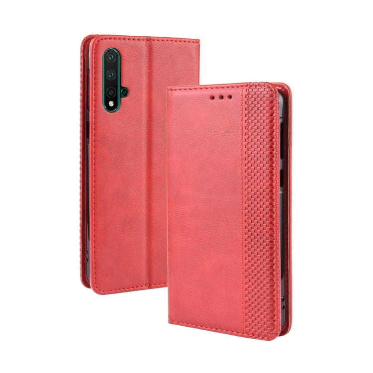 Magnetic Buckle Retro Crazy Horse Texture Horizontal Flip Leather Case for Huawei Nova 5 / Nova 5...