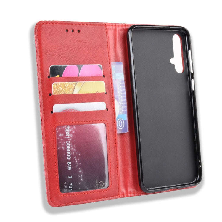 Magnetic Buckle Retro Crazy Horse Texture Horizontal Flip Leather Case for Huawei Nova 5 / Nova 5...