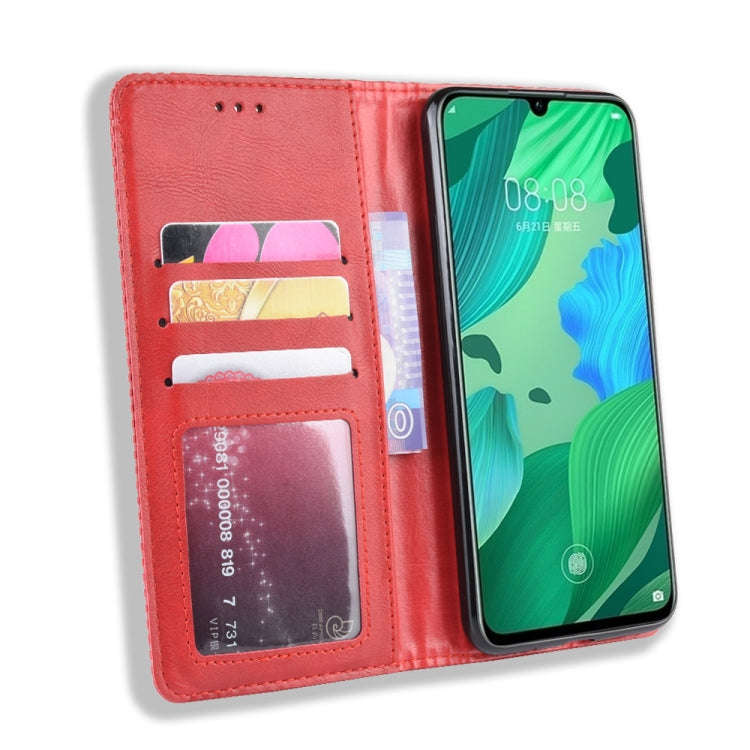 Magnetic Buckle Retro Crazy Horse Texture Horizontal Flip Leather Case for Huawei Nova 5 / Nova 5...