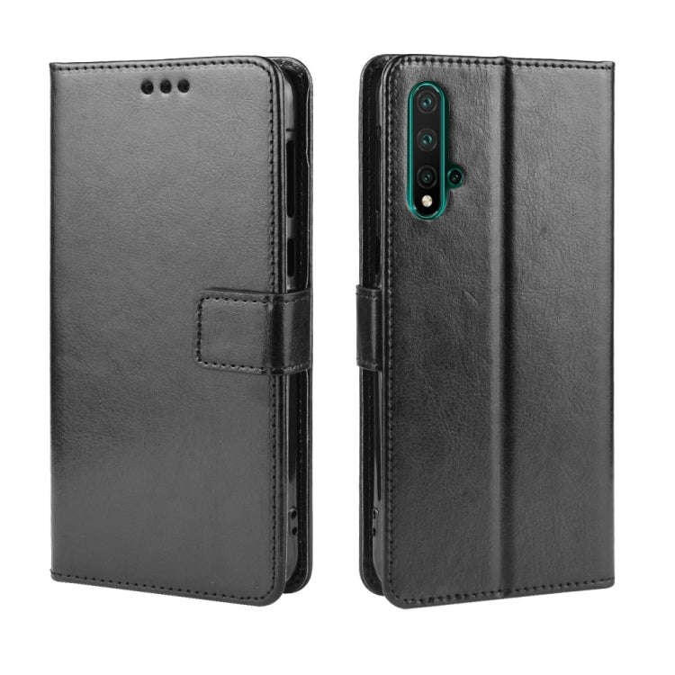 Retro Crazy Horse Texture Horizontal Flip Leather Case for Huawei Nova 5 /Nova 5 Pro , with Holde...