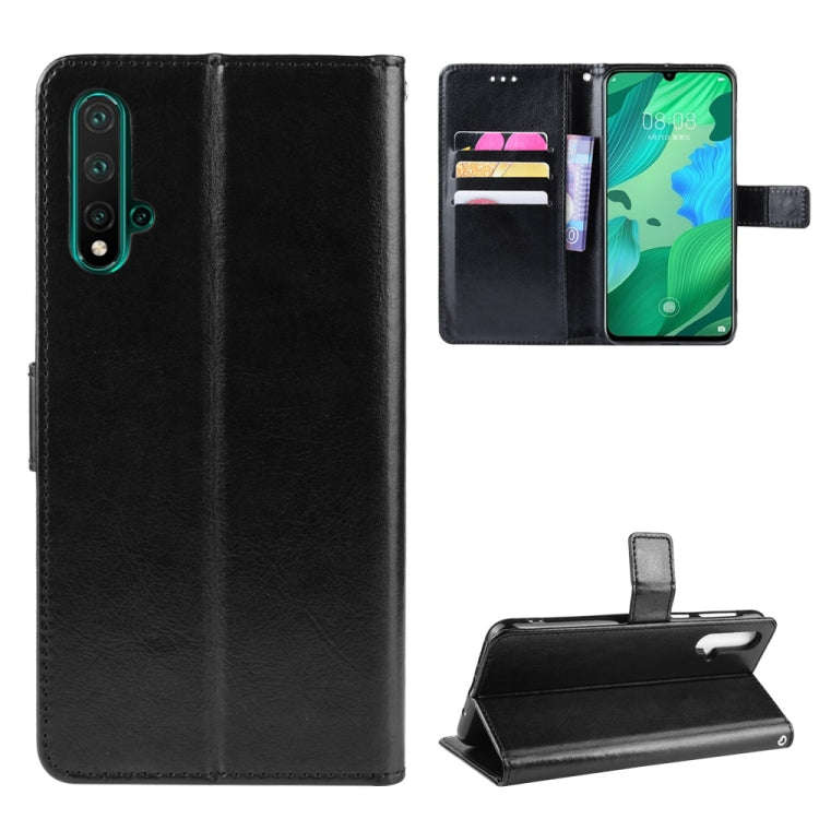 Retro Crazy Horse Texture Horizontal Flip Leather Case for Huawei Nova 5 /Nova 5 Pro , with Holde...