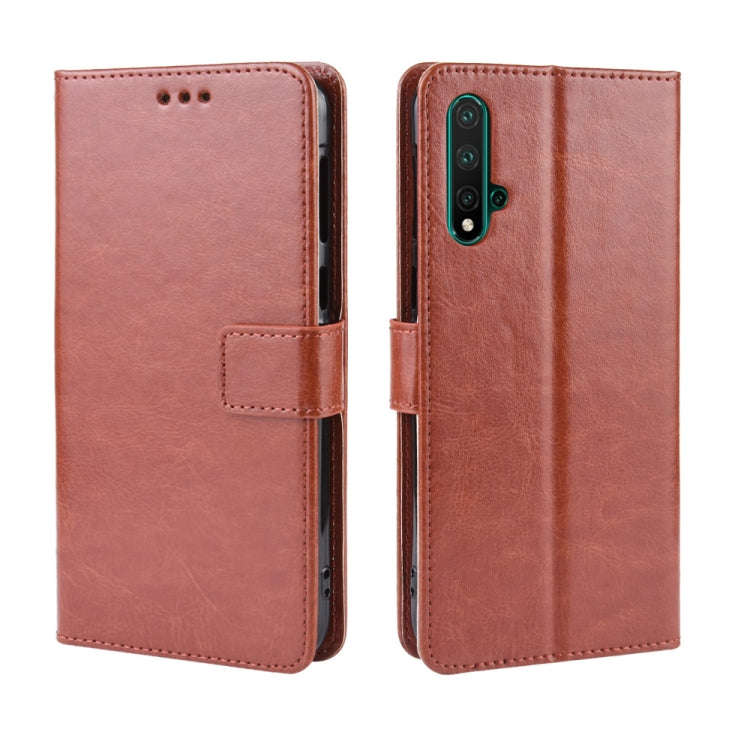 Retro Crazy Horse Texture Horizontal Flip Leather Case for Huawei Nova 5 /Nova 5 Pro , with Holde...