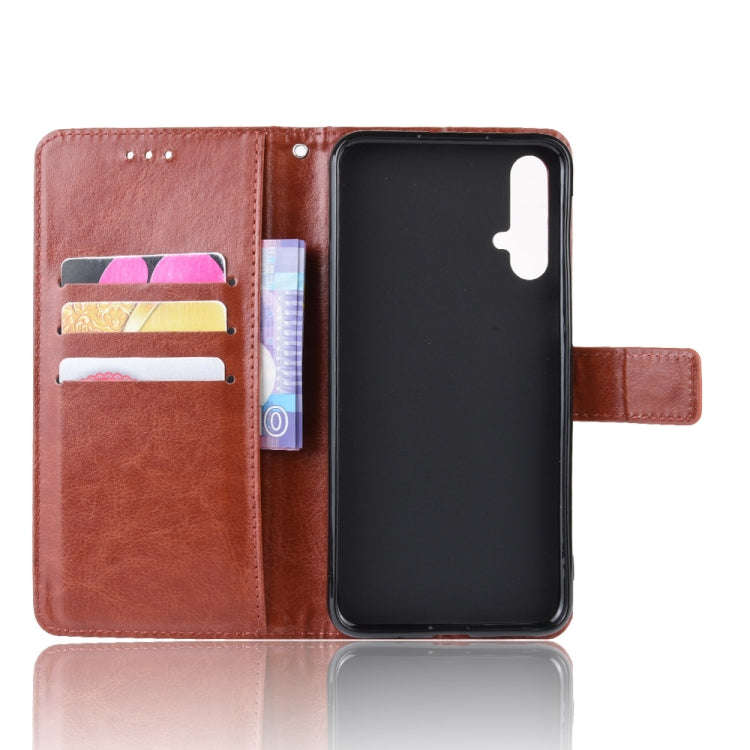 Retro Crazy Horse Texture Horizontal Flip Leather Case for Huawei Nova 5 /Nova 5 Pro , with Holde...