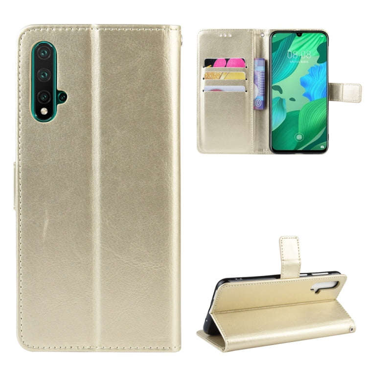 Retro Crazy Horse Texture Horizontal Flip Leather Case for Huawei Nova 5 /Nova 5 Pro , with Holde...