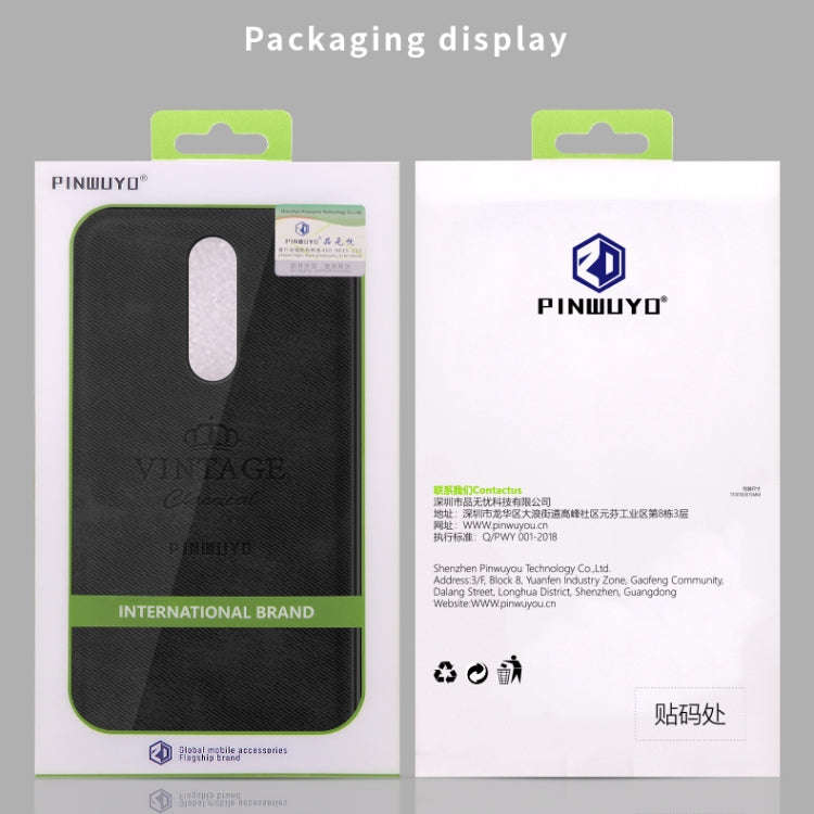 PINWUYO Shockproof Waterproof Full Coverage TPU + PU Cloth+Anti-shock Cotton Protective Case  for...