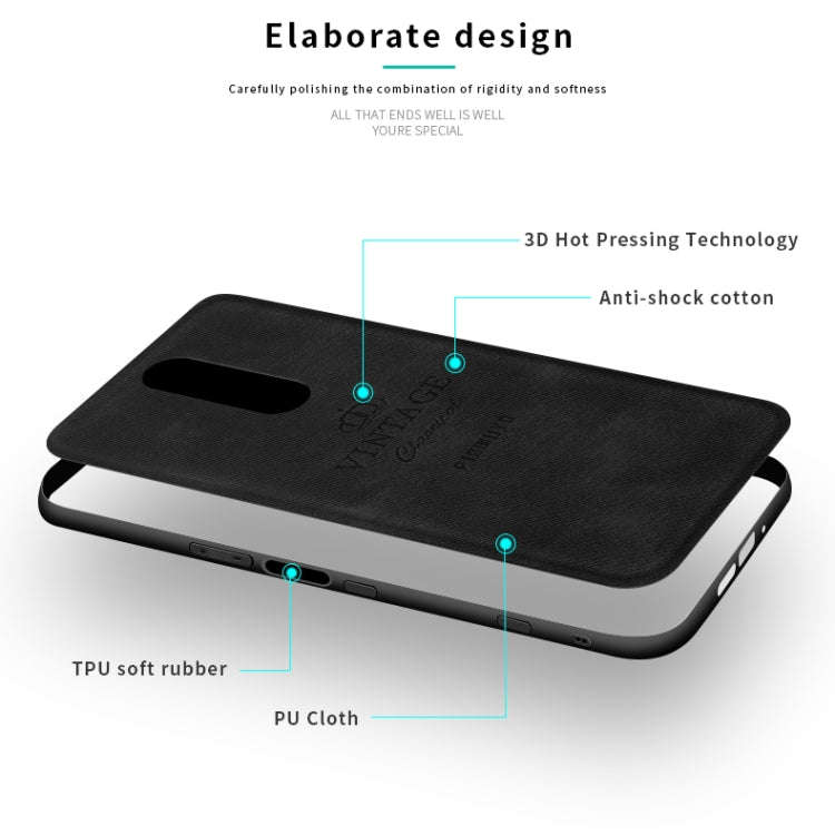 PINWUYO Shockproof Waterproof Full Coverage TPU + PU Cloth+Anti-shock Cotton Protective Case  for...