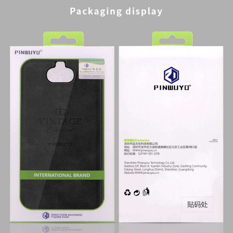 PINWUYO Shockproof Waterproof Full Coverage TPU + PU Cloth+Anti-shock Cotton Protective Case for ...