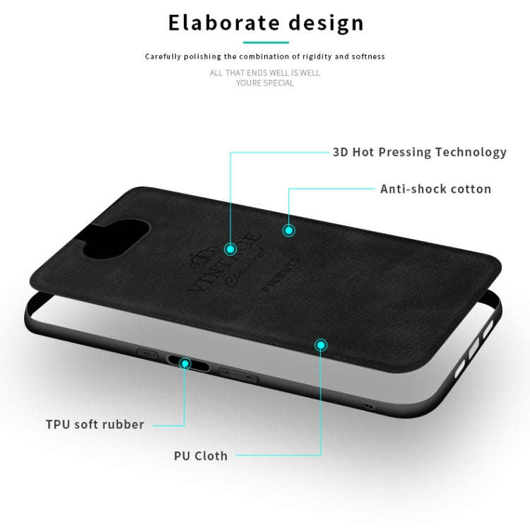 PINWUYO Shockproof Waterproof Full Coverage TPU + PU Cloth+Anti-shock Cotton Protective Case for ...