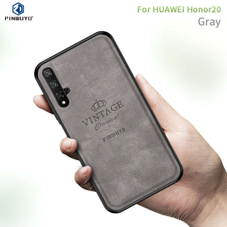 PINWUYO Shockproof Waterproof Full Coverage PC + TPU + Skin Protective Case for Huawei Honor 20(G...