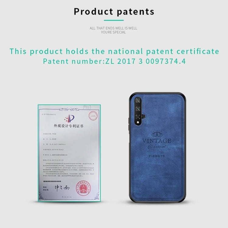 PINWUYO Shockproof Waterproof Full Coverage PC + TPU + Skin Protective Case for Huawei Honor 20(B...