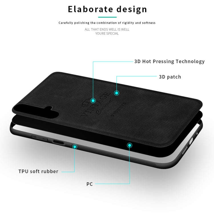PINWUYO Shockproof Waterproof Full Coverage PC + TPU + Skin Protective Case for Huawei Honor 20(B...