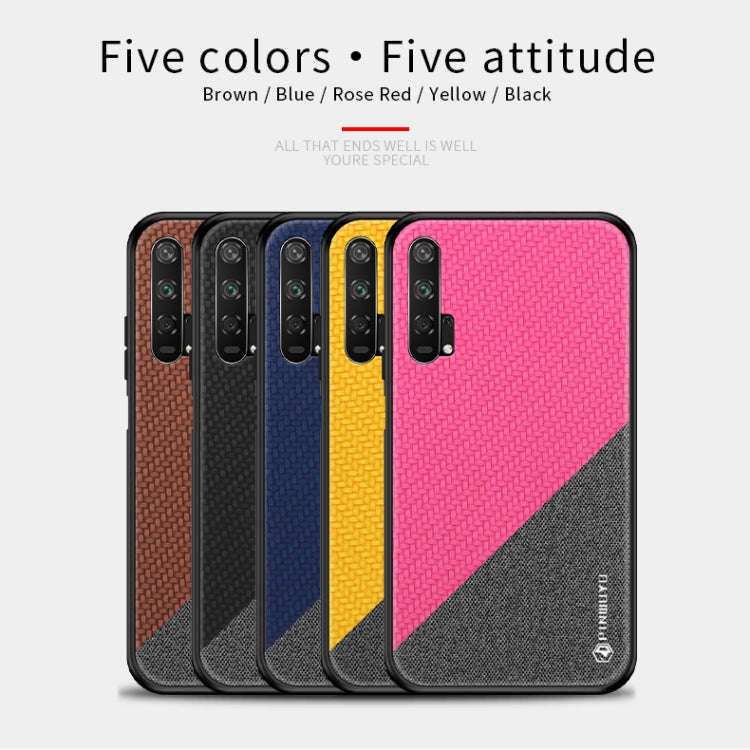 PINWUYO Honors Series Shockproof PC + TPU Protective Case for Huawei Honor 20 Pro(Blue)