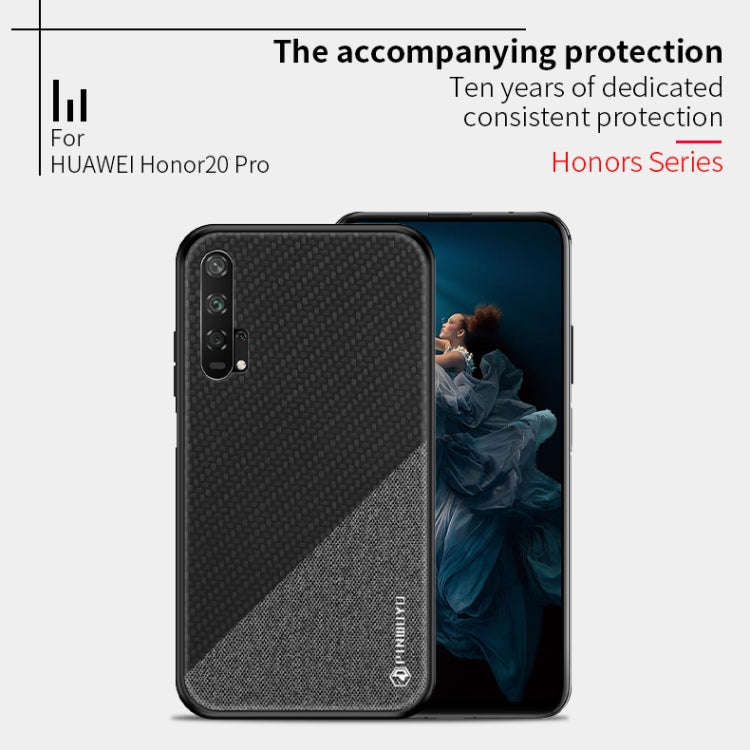 PINWUYO Honors Series Shockproof PC + TPU Protective Case for Huawei Honor 20 Pro(Blue)