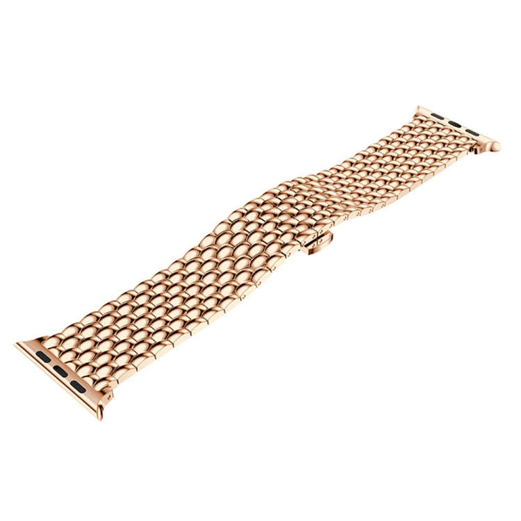 Dragon Grain Solid Stainless Steel Wrist Strap Watch Band for Apple Watch Series 3 & 2 & 1 38mm(R...