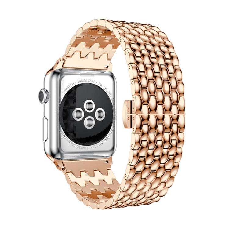 Dragon Grain Solid Stainless Steel Wrist Strap Watch Band for Apple Watch Series 3 & 2 & 1 38mm(R...