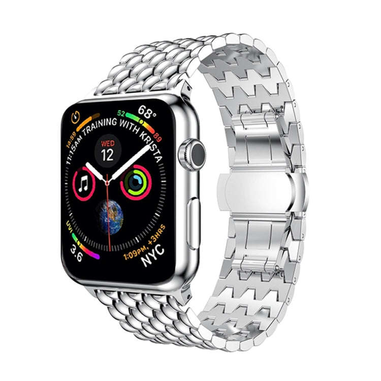 Dragon Grain Solid Stainless Steel Wrist Strap Watch Band for Apple Watch Series 3 & 2 & 1 38mm(S...