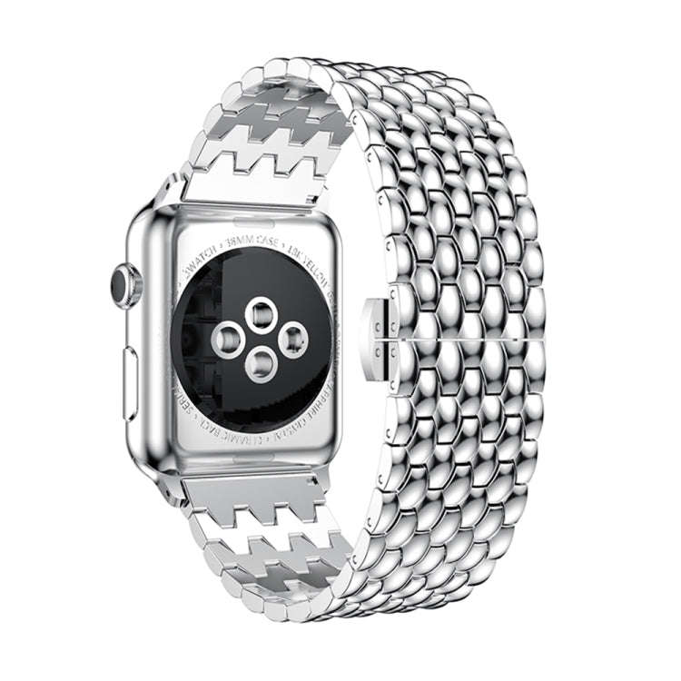 Dragon Grain Solid Stainless Steel Wrist Strap Watch Band for Apple Watch Series 3 & 2 & 1 38mm(S...