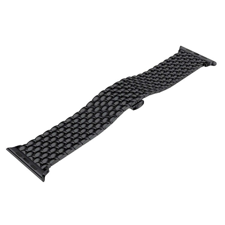 Dragon Grain Solid Stainless Steel Wrist Strap Watch Band for Apple Watch Series 3 & 2 & 1 42mm(B...