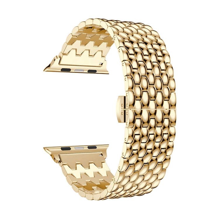 Dragon Grain Solid Stainless Steel Wrist Strap Watch Band for Apple Watch Series 3 & 2 & 1 42mm(G...