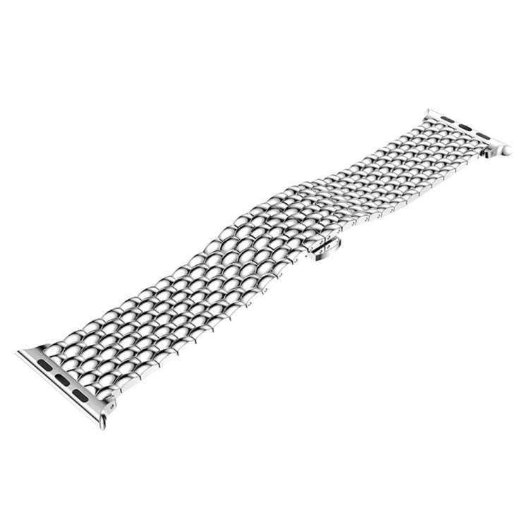 Dragon Grain Solid Stainless Steel Wrist Strap Watch Band for Apple Watch Series 3 & 2 & 1 42mm(S...