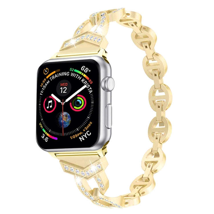 8-shaped VO Diamond-studded Solid Stainless Steel Wrist Strap Watch Band for Apple Watch Series 3...