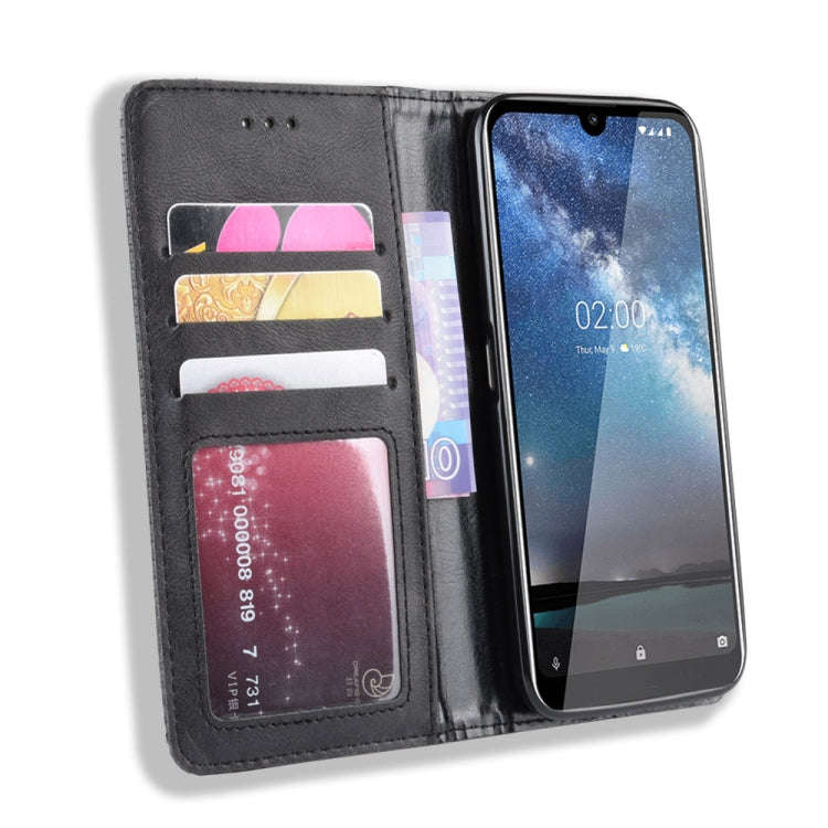 Magnetic Buckle Retro Crazy Horse Texture Horizontal Flip Leather Case for Nokia 2.2, with Holder...