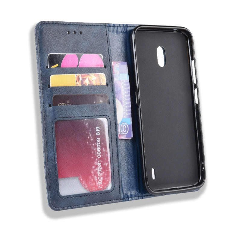 Magnetic Buckle Retro Crazy Horse Texture Horizontal Flip Leather Case for Nokia 2.2, with Holder...
