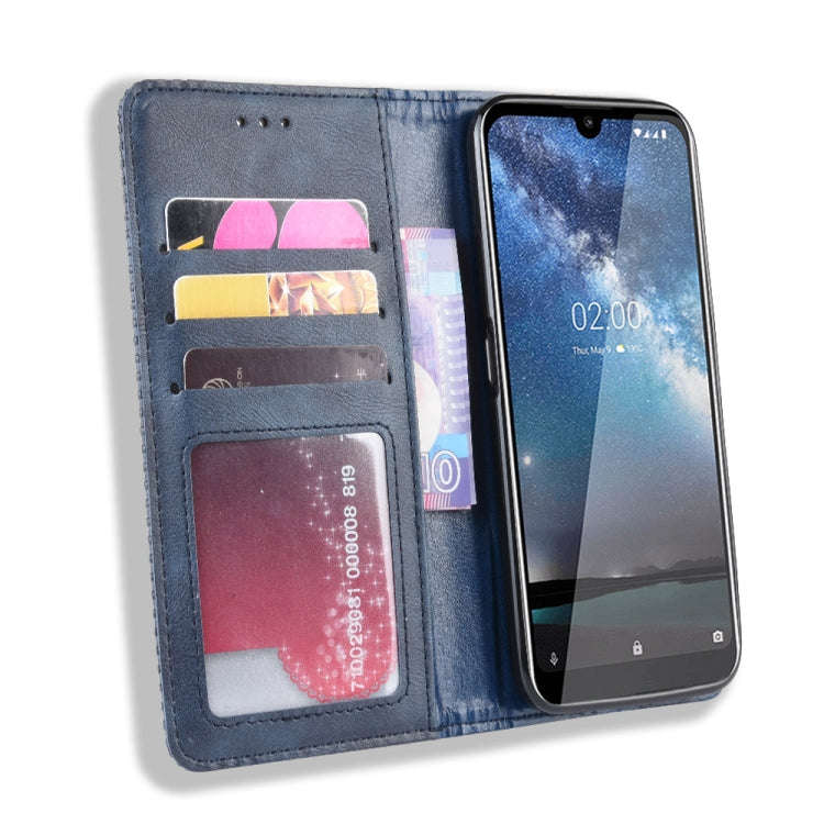 Magnetic Buckle Retro Crazy Horse Texture Horizontal Flip Leather Case for Nokia 2.2, with Holder...