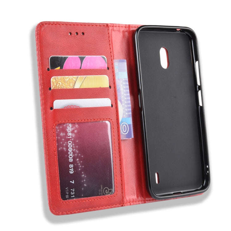 Magnetic Buckle Retro Crazy Horse Texture Horizontal Flip Leather Case for Nokia 2.2, with Holder...