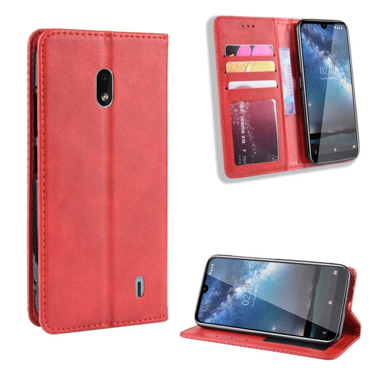 Magnetic Buckle Retro Crazy Horse Texture Horizontal Flip Leather Case for Nokia 2.2, with Holder...