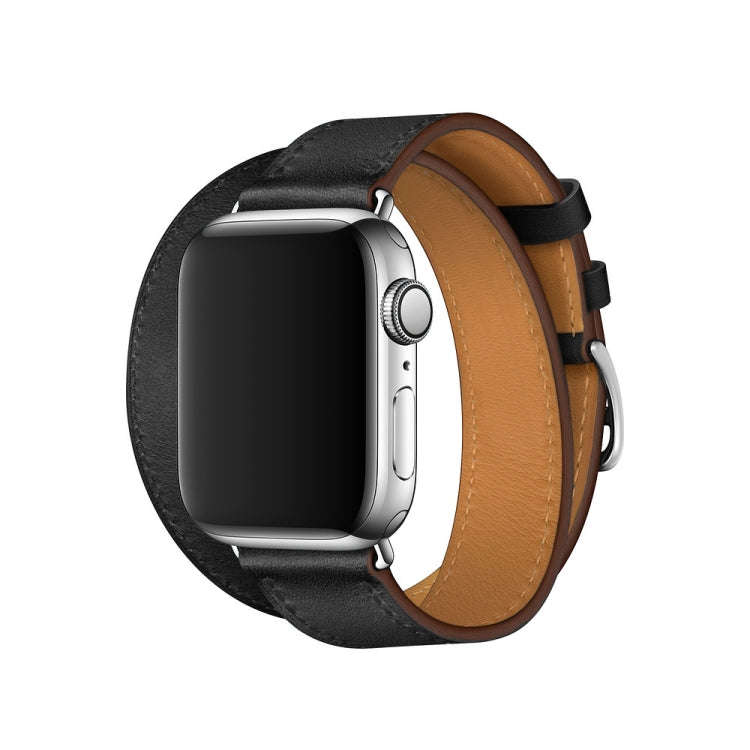 For Apple Watch 3 / 2 / 1 Generation 42mm Universal Leather Double-Loop Watch Band(gray)