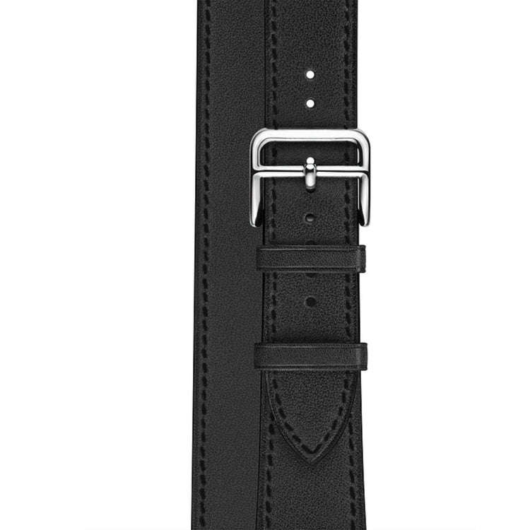 For Apple Watch 3 / 2 / 1 Generation 38mm Universal Leather Double-loop Watch Band(red)