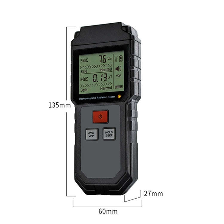 RZ825 Electromagnetic Radiation Tester Portable Digital Liquid Crystal Electromagnetic Field EMF ...