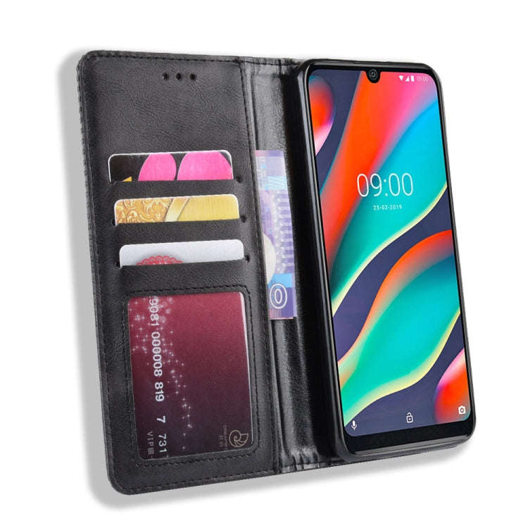 Magnetic Buckle Retro Crazy Horse Texture Horizontal Flip Leather Case for Wiko View3, with Holde...
