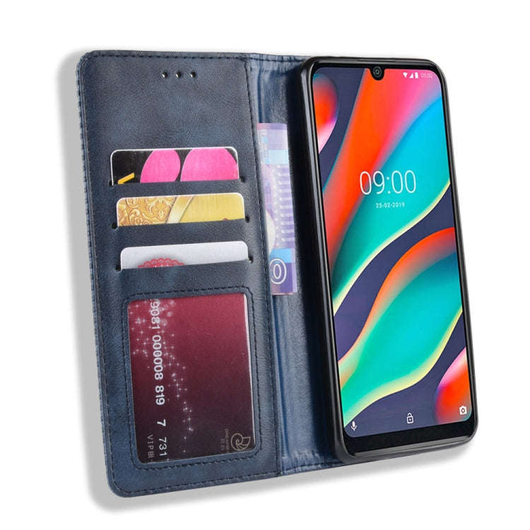 Magnetic Buckle Retro Crazy Horse Texture Horizontal Flip Leather Case for Wiko View3, with Holde...