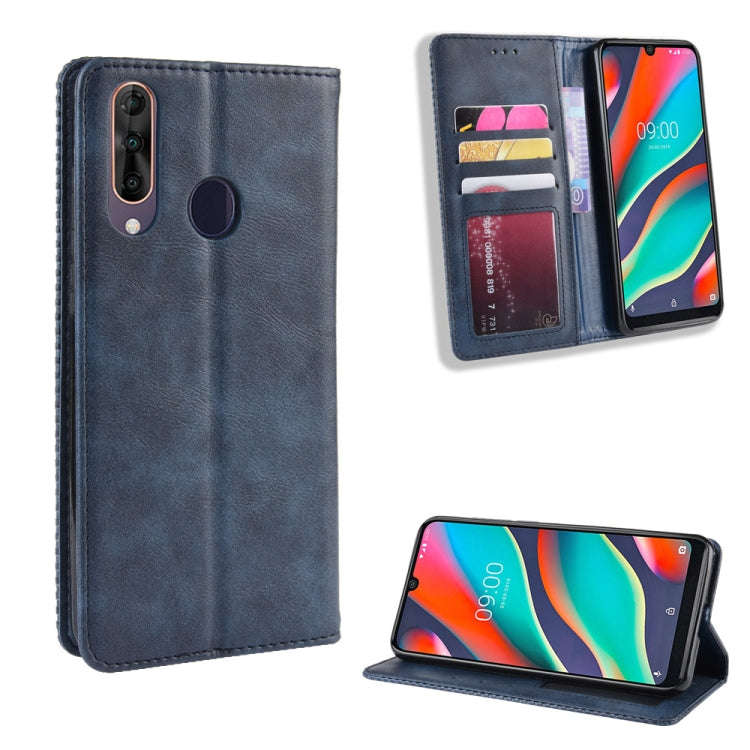 Magnetic Buckle Retro Crazy Horse Texture Horizontal Flip Leather Case for Wiko View3, with Holde...