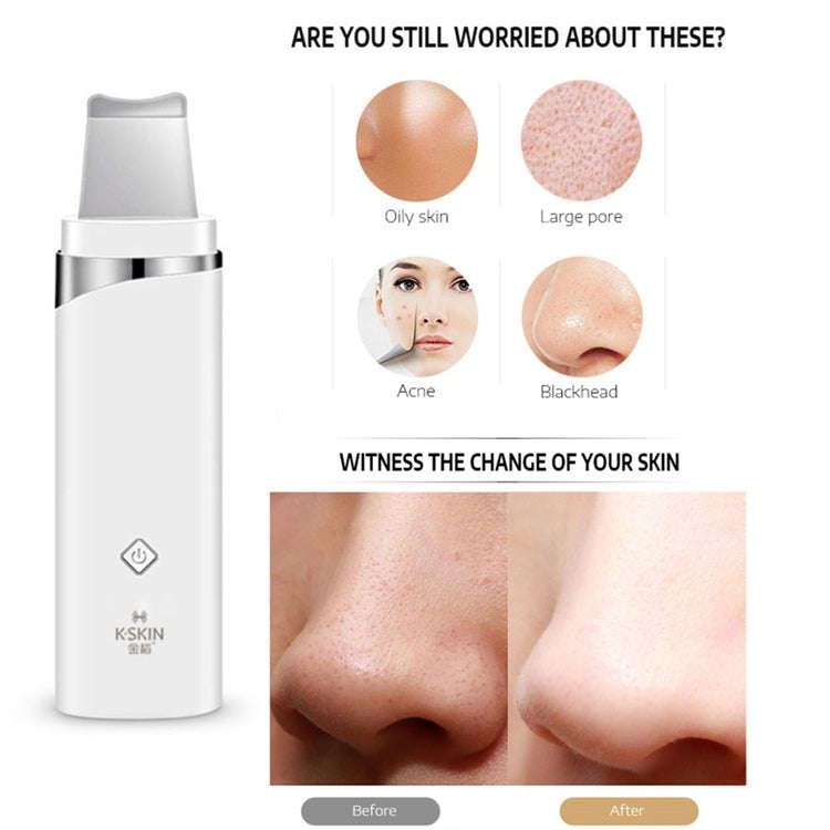 K-SKIN KD-8023Ultrasonic Blackhead Acne Removal Pore Cleaner Facial Skin Care Scrubber Exfoliatin...