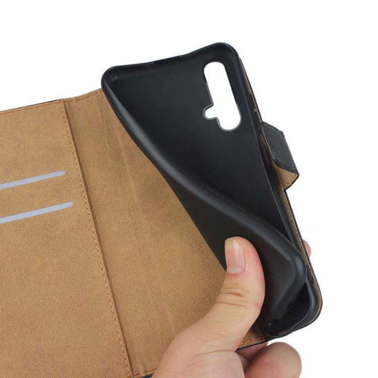 Leather Horizontal Flip Holster for Huawei Honor 20 with Magnetic Clasp and Bracket and Card Slot...