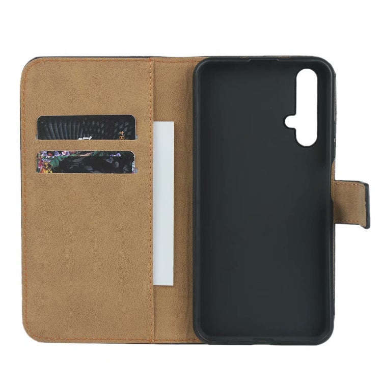 Leather Horizontal Flip Holster for Huawei Honor 20 with Magnetic Clasp and Bracket and Card Slot...