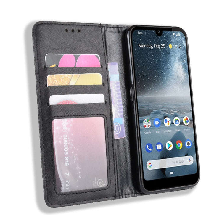Magnetic Buckle Retro Crazy Horse Texture Horizontal Flip Leather Case for Nokia 4.2, with Holder...