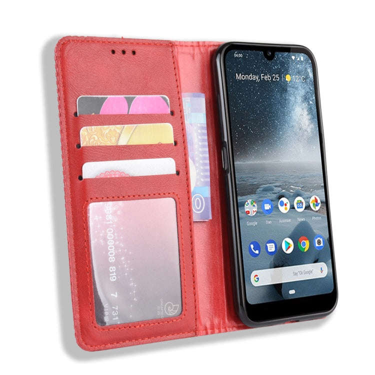 Magnetic Buckle Retro Crazy Horse Texture Horizontal Flip Leather Case for Nokia 4.2, with Holder...